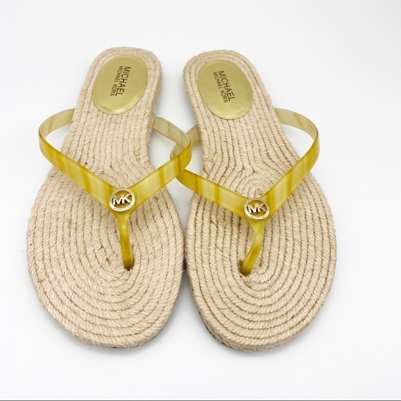 Michael Kors Hazel Espadrille Thong Sandal New - Picture 2 of 4